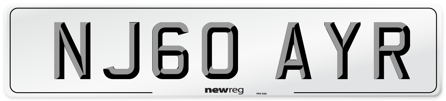 NJ60 AYR Number Plate from New Reg
